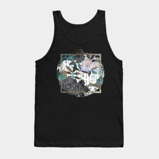 Japanese Design Floral Cherry Blossom Retro Art Earth Colours Streetwear Urban 560 Tank Top